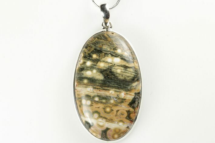 Ocean Jasper Pendant (Necklace) - Sterling Silver #192320